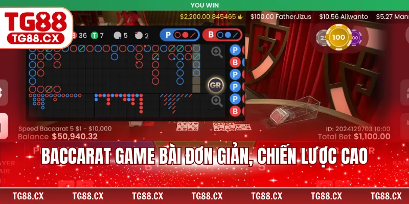 Baccarat game bài đơn giản, chiến lược cao